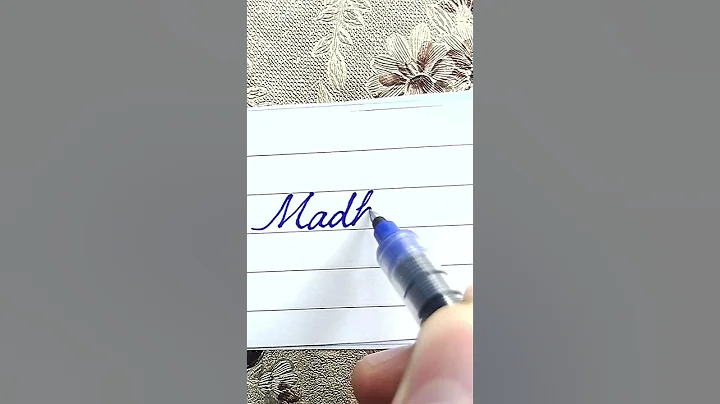 Madhavan - Beautiful name in Cursive writing | Cursive writing for beginners | #shorts