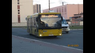 Минск, поездка в автобусе МАЗ-203.015, рег.№ АТ 8941-7, марш.166 (07.10.2023)