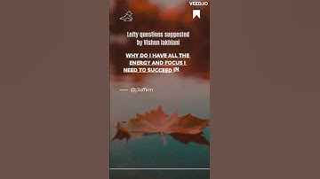 Lofty questions suggested by Vishen lakhiani #j3affirm #shortsfeed #vishen #shorts #mindvalley