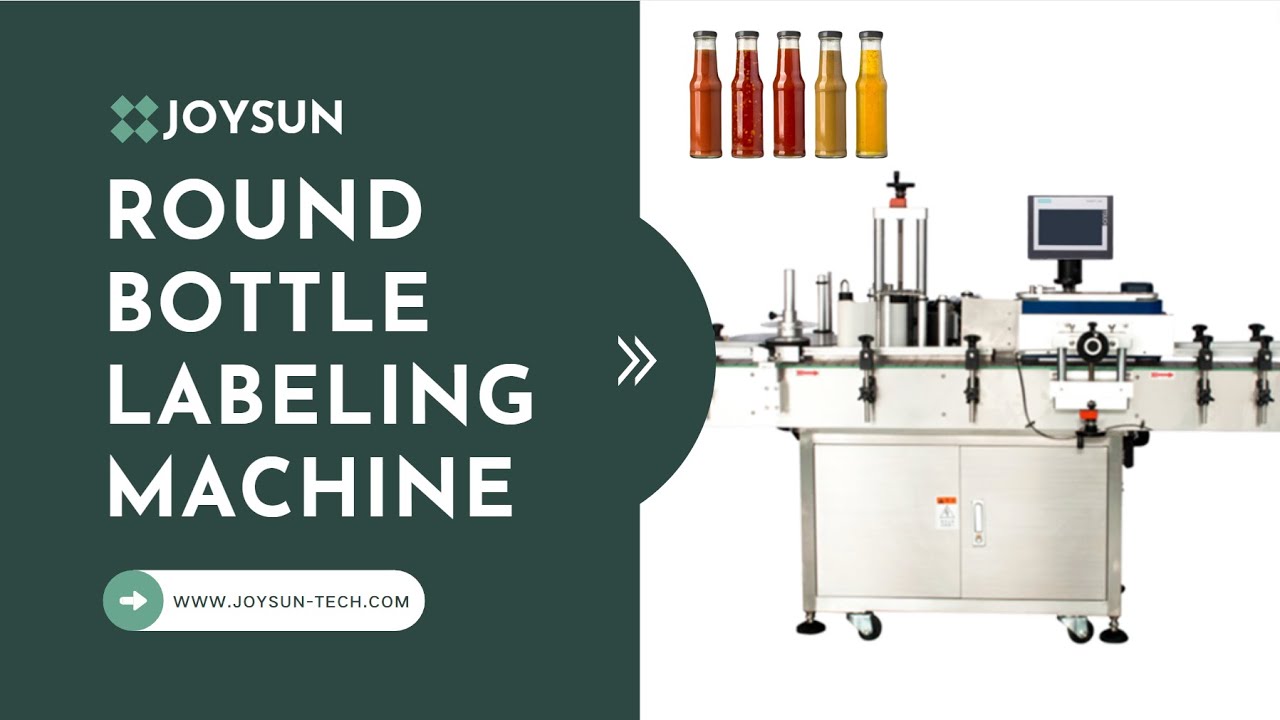 Round Bottle Labeling Machine - YouTube
