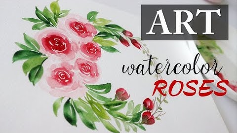 ART#02 | Vẽ hoa hồng đơn giản bằng màu nước | How to paint watercolor roses basically