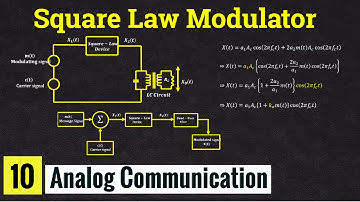 Square law modulator  || AM modulator || Generation of Amplitude modulated wave || Lec - 10