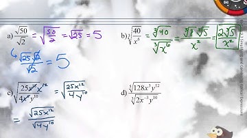 Simplifying Radicals Using the Quotient Rule