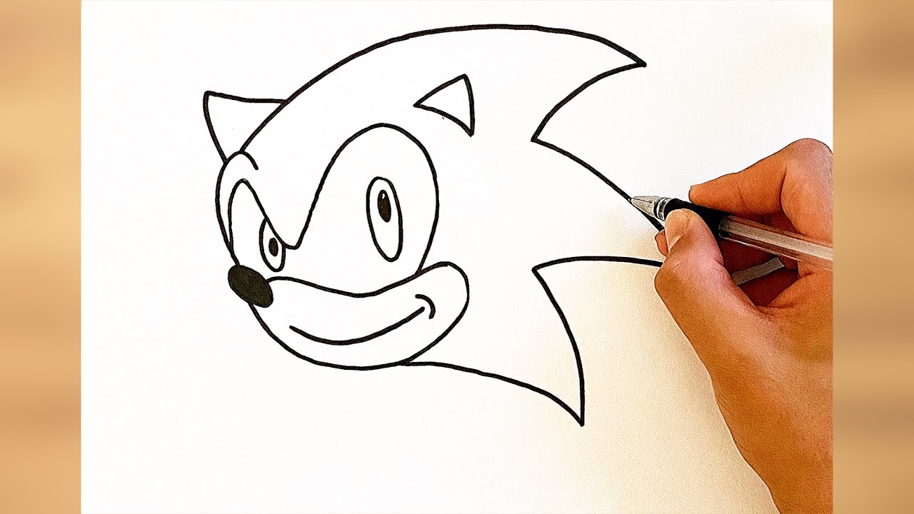 How to draw SONIC - Step By Step Easy - YouTube
