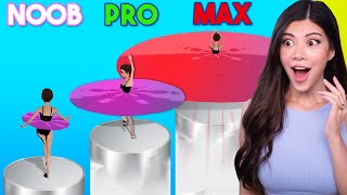 Noob vs MAX LEVEL in Ballerina 3D screenshot 3