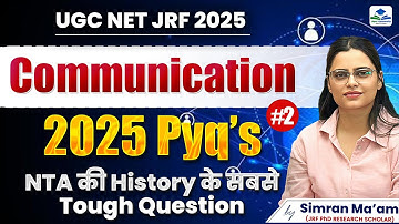 UGC NET JRF | Communication 2025 PYQs | NET JRF 2025 | Apni University | By Simran Ma