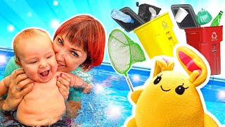 Mamãe do Lucky: Limpeza de Piscina para o Unicórnio!