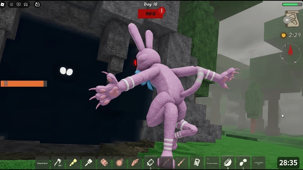 Surviving The New Easter Bunny Update in 99 Nights in The Forest