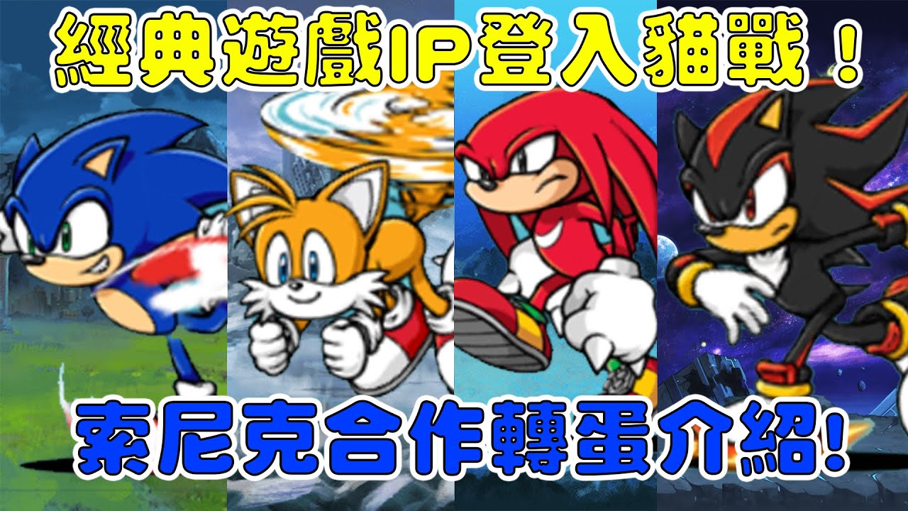 【貓咪研究室】超經典遊戲IP登入貓戰！誕生全遊戲速度最快角色！索尼克合作轉蛋介紹！《水羽 ほむら》【貓咪大戰爭】