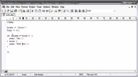 PHP Basics - Comparison Operators