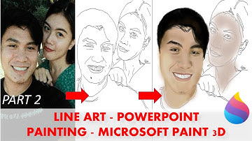 How to Draw Line art in Powerpoint and Paint using Microsoft Paint 3d