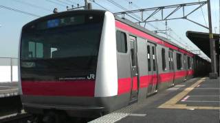 【JR東】E233系　ケヨ511編成　市川塩浜発車　発車メロディー付き　(HD)