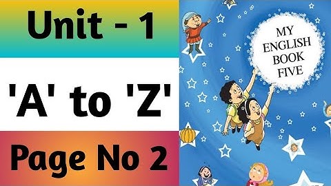 A to Z 5th Standard (Page No. 2) || 5th Std English Page No 2 A to Z || A to Z 5th Std English ||