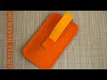 Bright orange key holder DIY from felt