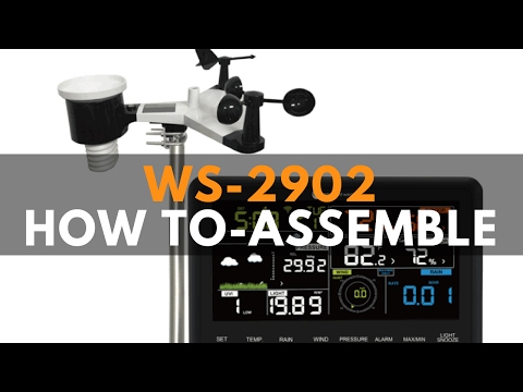 Assembly of the WS-2902 by Ambient Weather this WiFi Solar Powered Wireless personal Weather Station