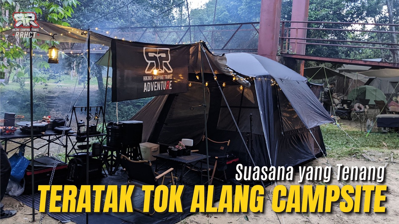 Suasana Tenang di Teratak Tok Alang Campsite Village M 2.0 by Payung Camp | ASMR Cooking