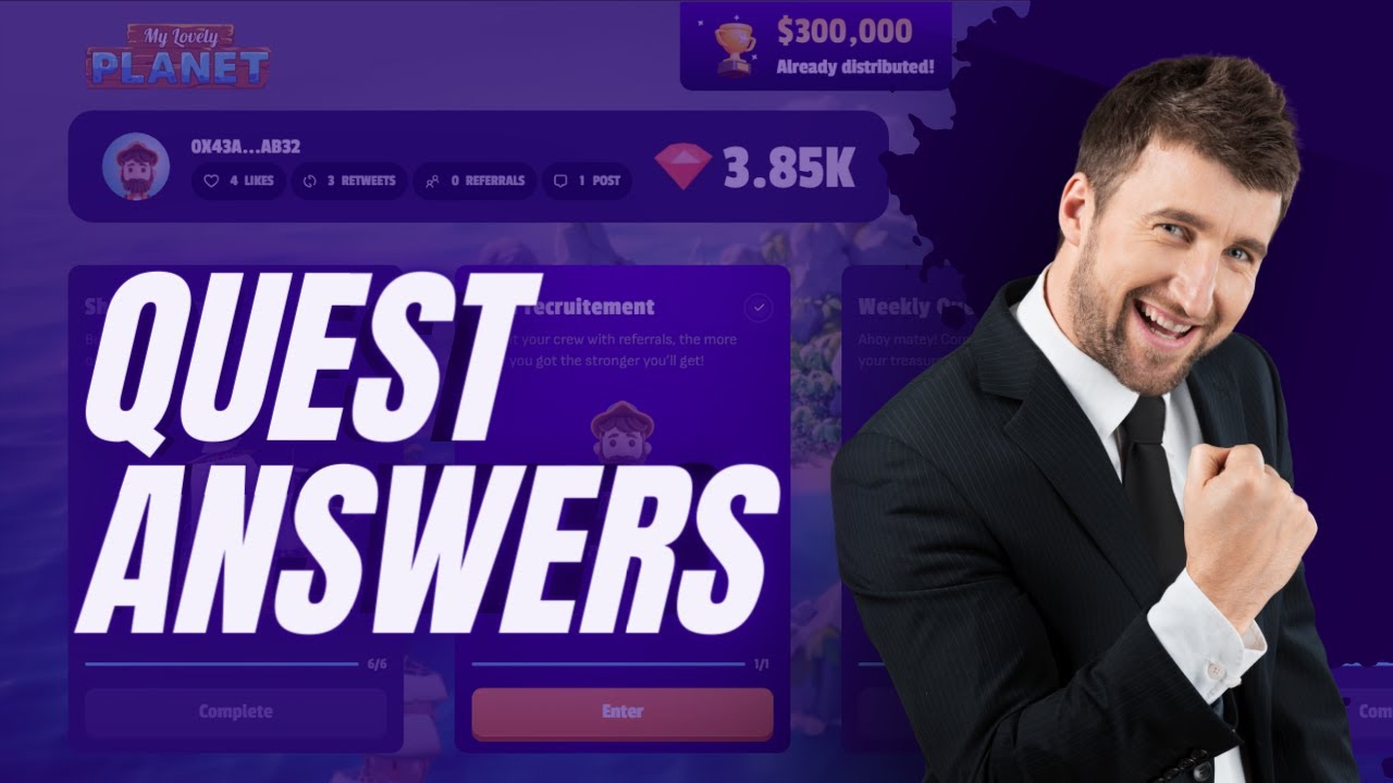 My Lovely Planet Crypto Airdrop Quest Answers $MLC