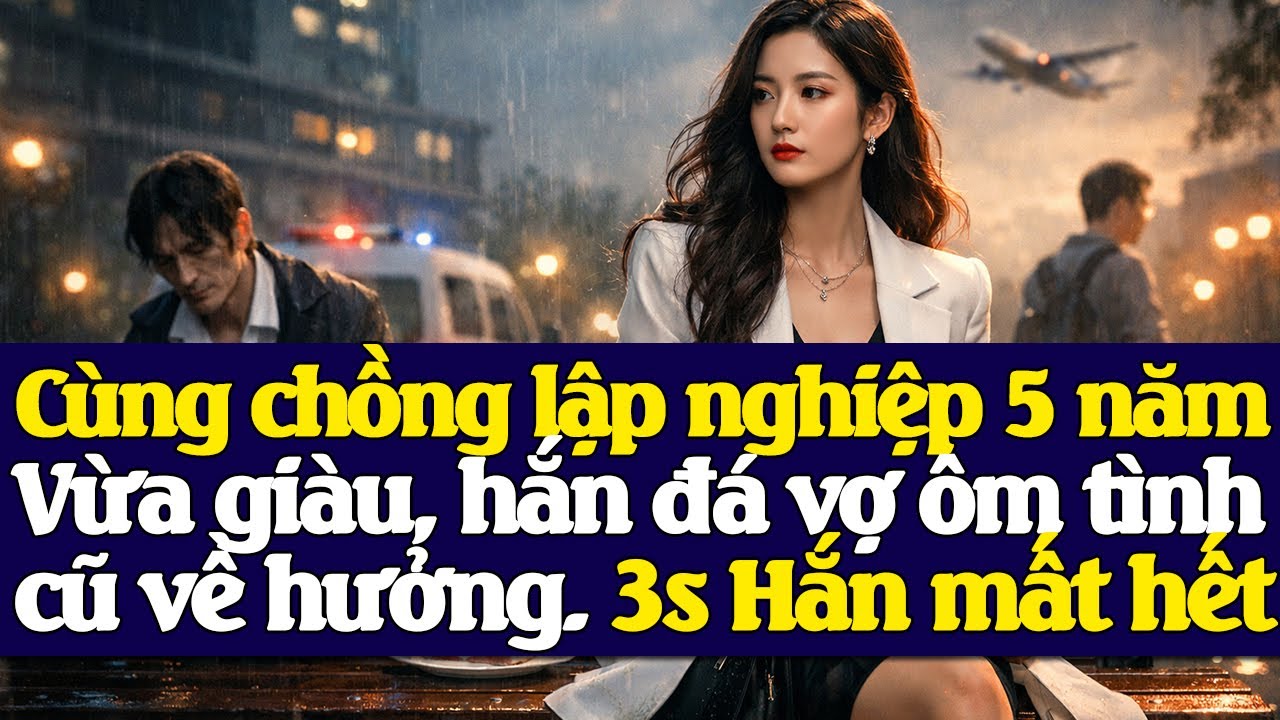 Cùng chồng lập nghiệp 5 năm. Vừa giàu, hắn đ/á vợ ôm tình cũ về hưởng phúc. Chỉ 1 ngày hắn mất hết