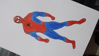 Very easy Drawing of Spider man #art#tutorial#satisfying#youtube#tutoaial