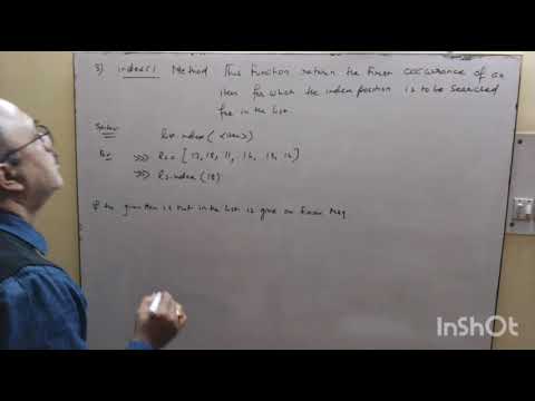 Python | The index ( ) method | class 11 IP