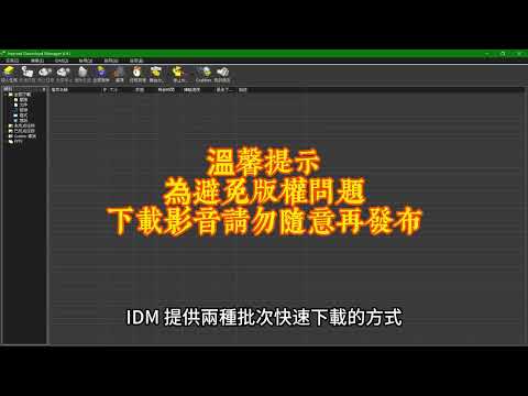 IDM 批次下載檔案或視頻、youtube 的方法