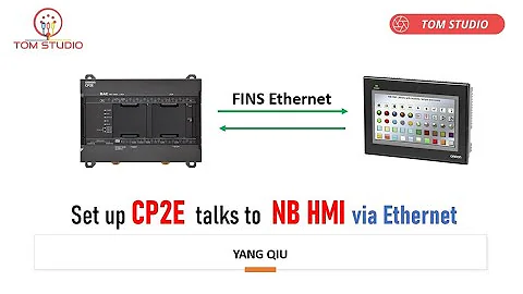 How to set up Omron CP2E PLC to communicate to NB HMI via Ethernet