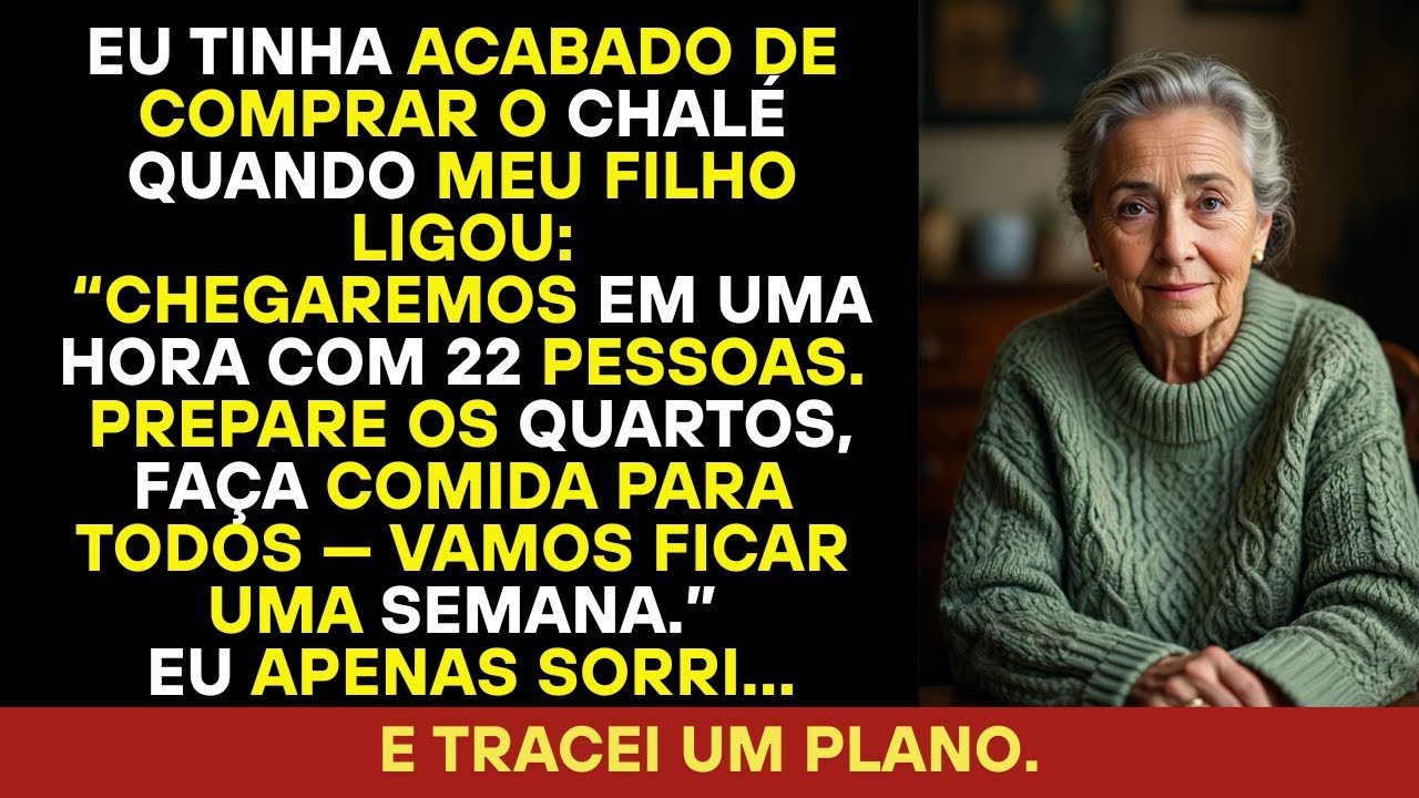 Eu havia adquirido o chalé recentemente—Meu filho ligou Em 2 horas chegamos com 22 pessoas animadas!