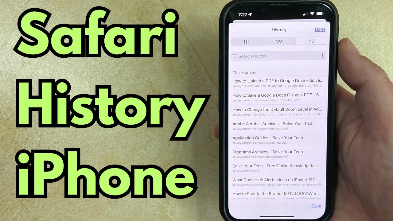 safari history iphone