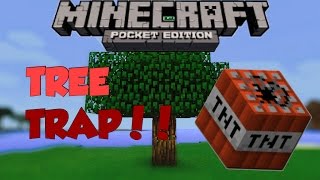 ✔️Minecraft PE 1.2.6 | Exploding Tree Trap! - Tutorial