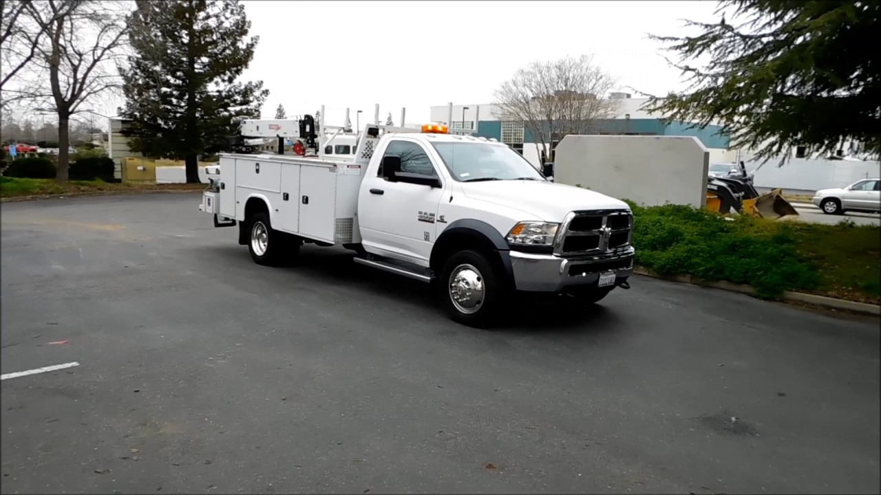 Video One - Lot #0100: 2015 Ram 4500 Cummins Turbo Diesel 4x4 Utility ...