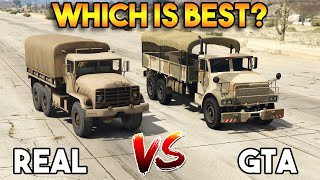 GTA 5 BARRACKS VS REAL MILITARY TRUCK | WHICH IS BEST?
