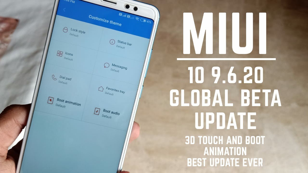 Miui 10 9.6.20 Global beta update for all xiaomi devices / New boot animation changes etc / hindi