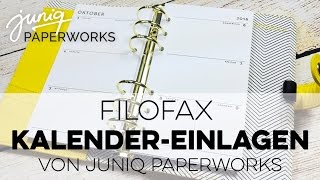 Filofax Kalender Einlagen 2017 | juniq paperworks screenshot 5