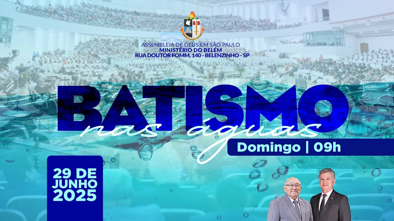 BATISMO NAS ÁGUAS  | 29/06/2025 | TV AD BELÉM