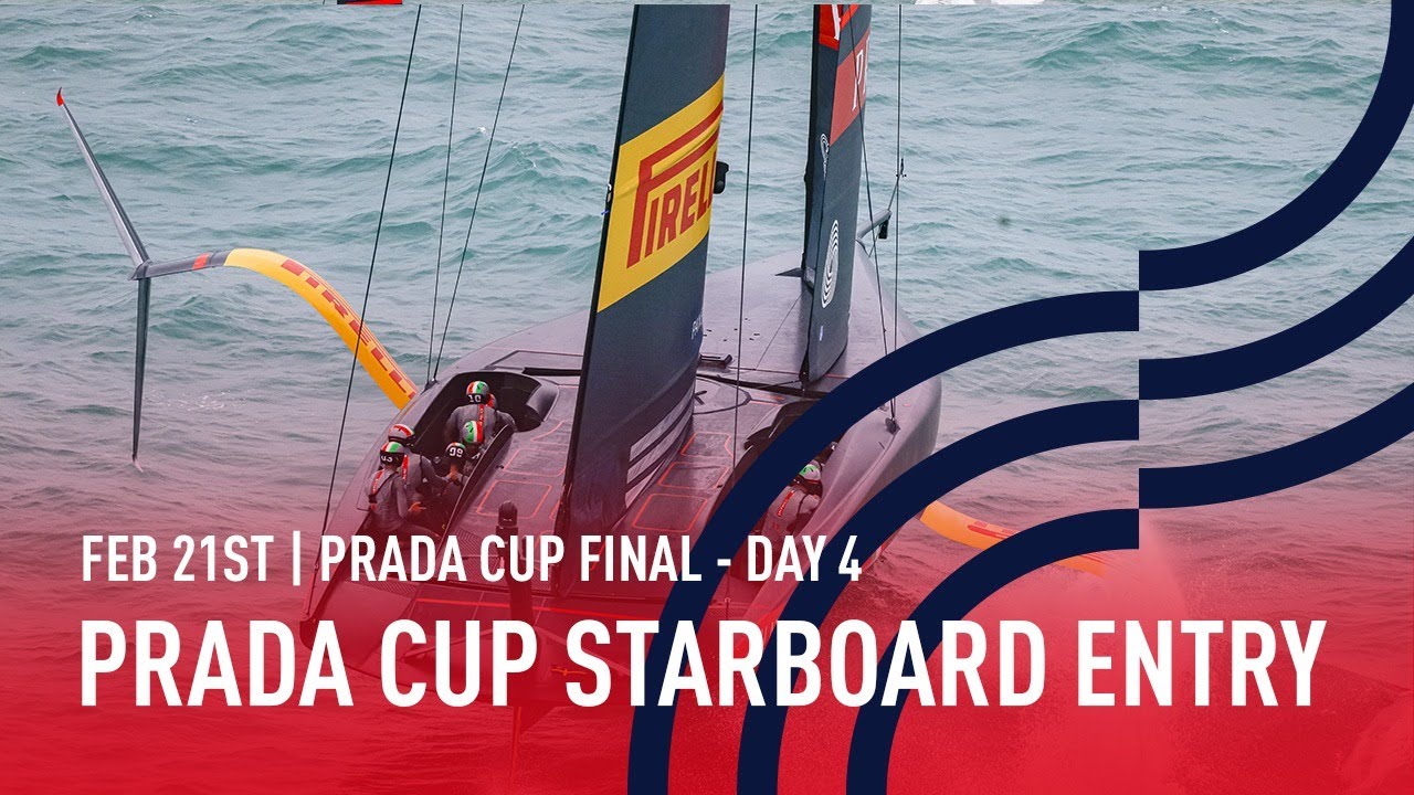 🔴 PRADA Cup Starboard Entry Stern Camera | Final Day 4