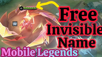 How to get free Invisible Name 2025. MOBILE LEGENDS.