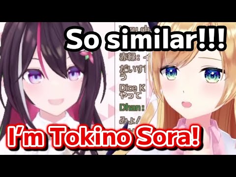 Everyone gets surprised by AZKi imitating Sora perfectly【Hololive】