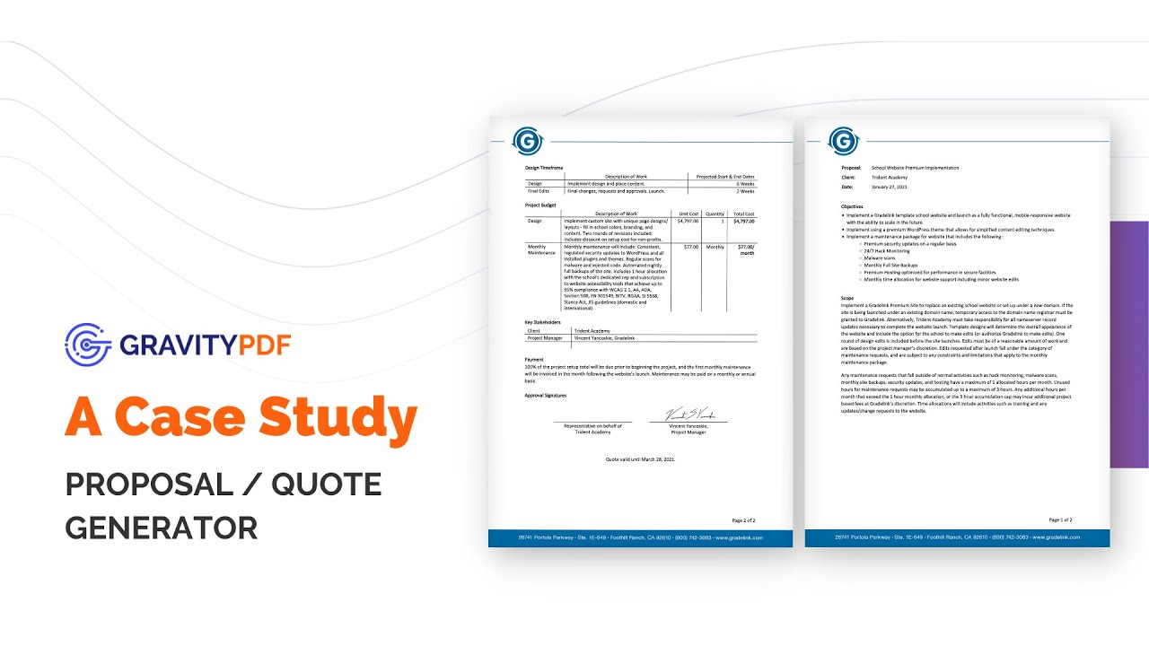 Case Study: Proposal / Quote Generator with Gravity Forms and Gravity ...