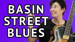 Basin Street Blues Guitar Lesson in Chord Melody Style