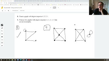 Discrete Math - Going over the 10.4 HW on Graph Theory