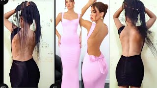How to draft and sew a Backless dress | Easy pattern drafting and sewing 