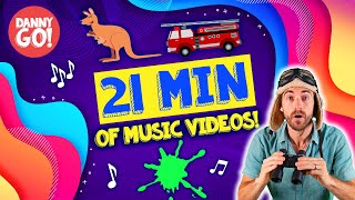 21 MINUTES of Danny Go s! 💥 // Kids Dance Song Compilation w/ Slime, Firetrucks, Jumping