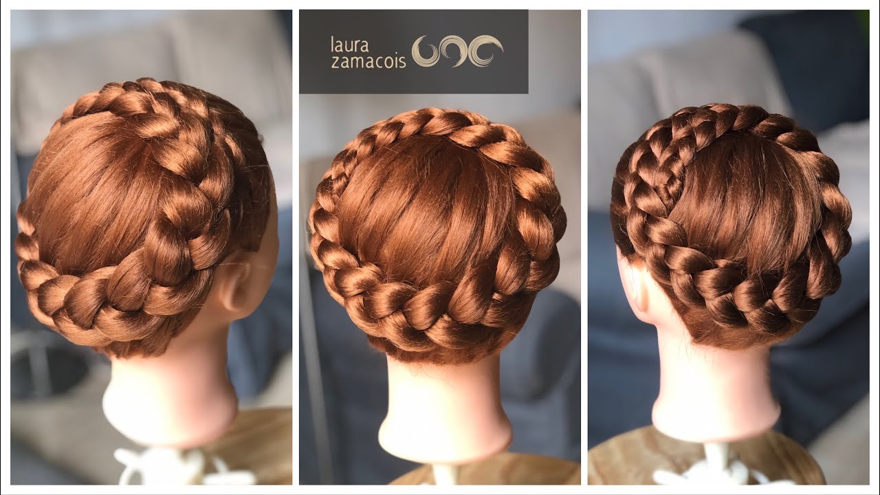 Trenza corona / Trena corona / Crown braid - YouTube