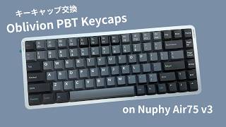 【キーキャップ交換】Oblivion Berry Profile のダーク配色が良すぎた #asmr #typing #keyboard