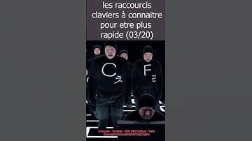 les RACCOURCIS claviers INDISPENSABLE à CONNAITRE pour etre plus RAPIDE (03/20) - CTRL+S