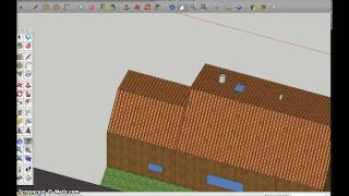 google SketchUp bball court and house