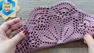 Beautiful Crochet Pattern #tablemat #doily #crochetworldcreations
