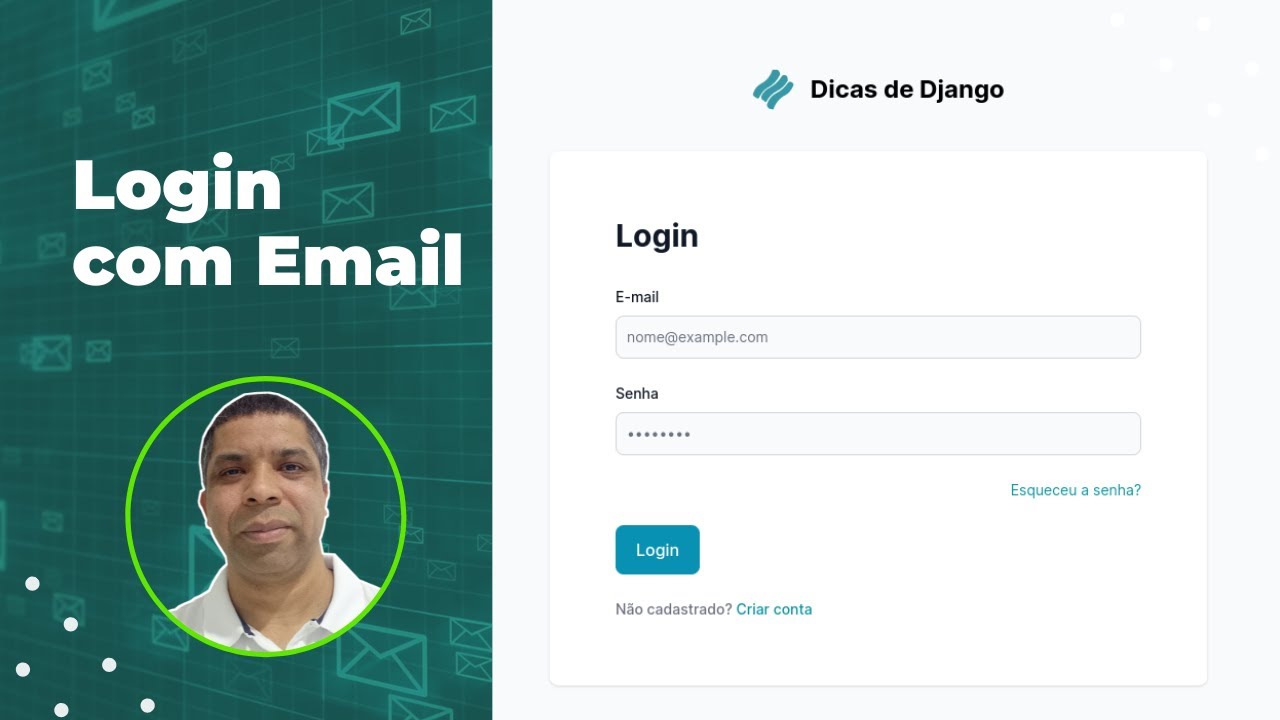 Assistir ao vídeo no YouTube: Dica 15 - Login com e-mail no Django