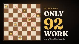 8 Queens: 4 Billion Boards, 92 Answers, One Simple Trick