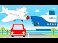 Carros para niños - Transporte para niños - Carros, Motos, Aviones, Barcos